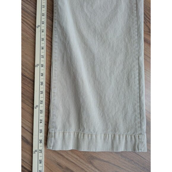 Pistola Wide Leg Pants 30 High Rise Tan Cotton Pleated Khakis Sesame A4 - Picture 12 of 13